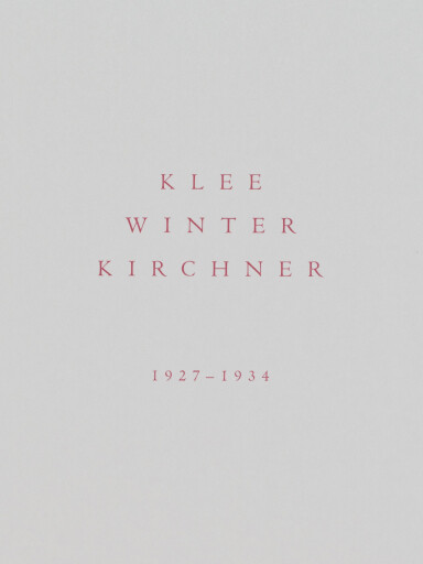 KLEE − WINTER − KIRCHNER. 1927–1934